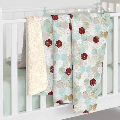 Love Letters & Honeycomb Fleece Blanket