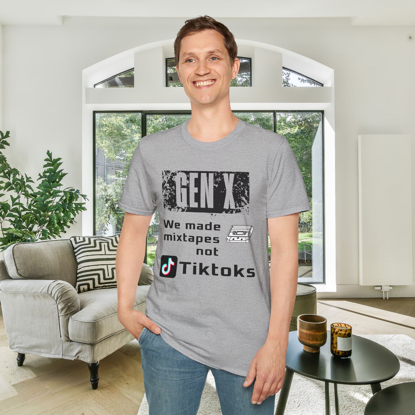 Gen X We Made Mixtapes Not Tiktoks Adult T-shirt