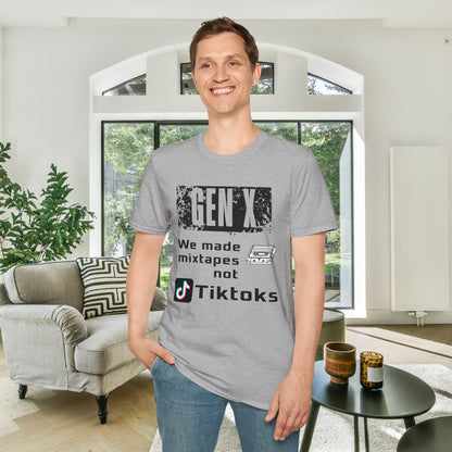 Gen X We Made Mixtapes Not Tiktoks Adult T-shirt