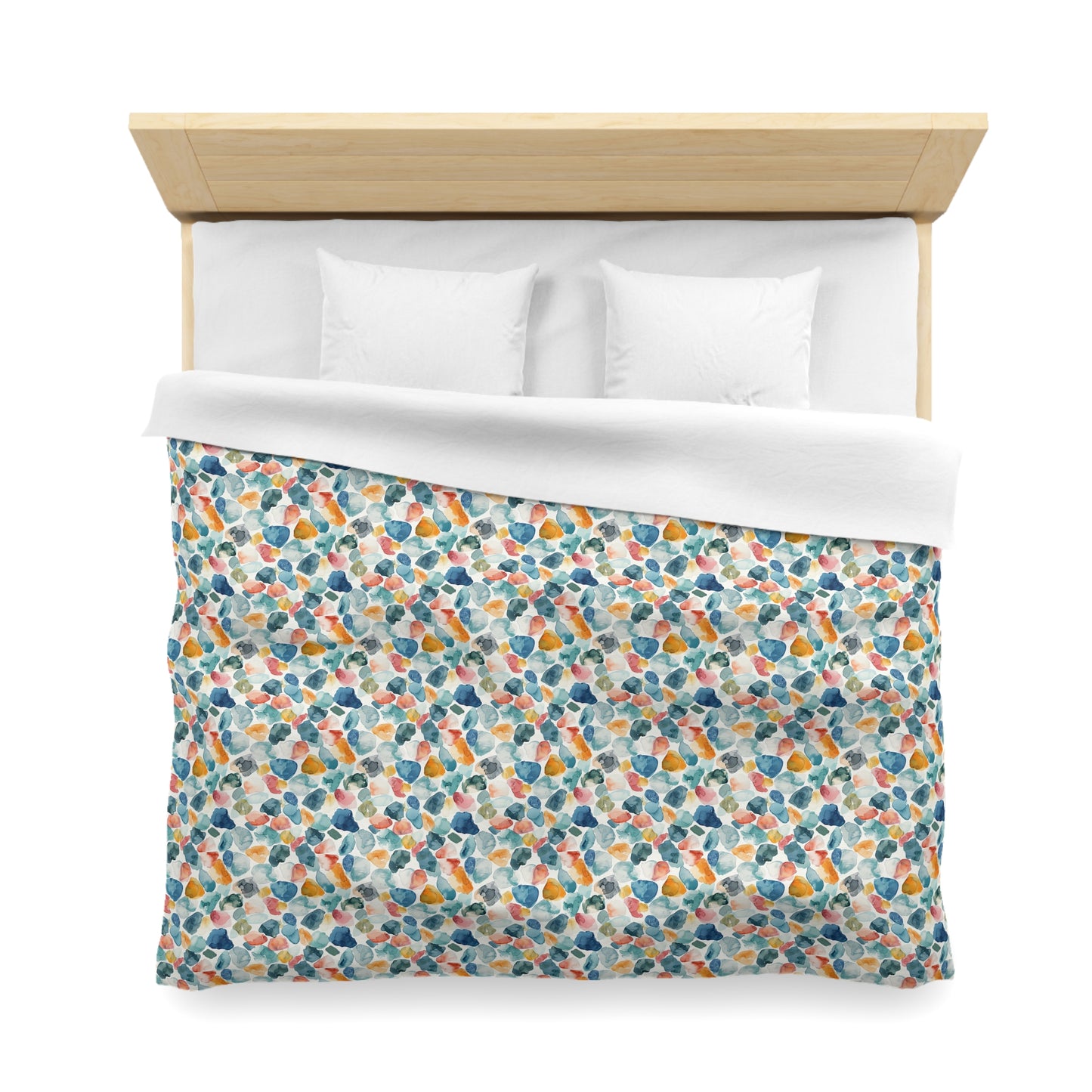 Watercolor Pebble Terrazzo Duvet Bedding Set