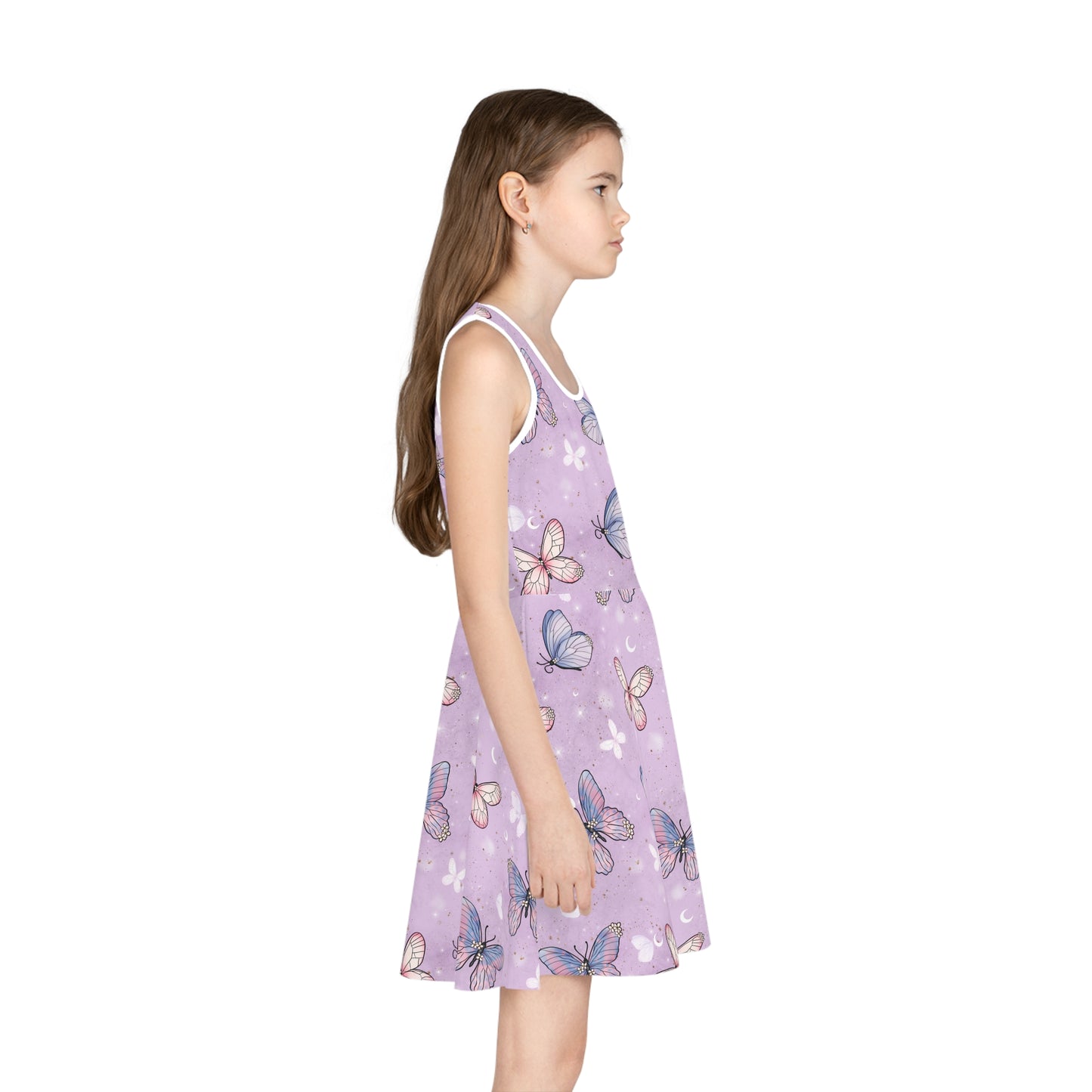 Purple Butterflies Sleeveless Sundress