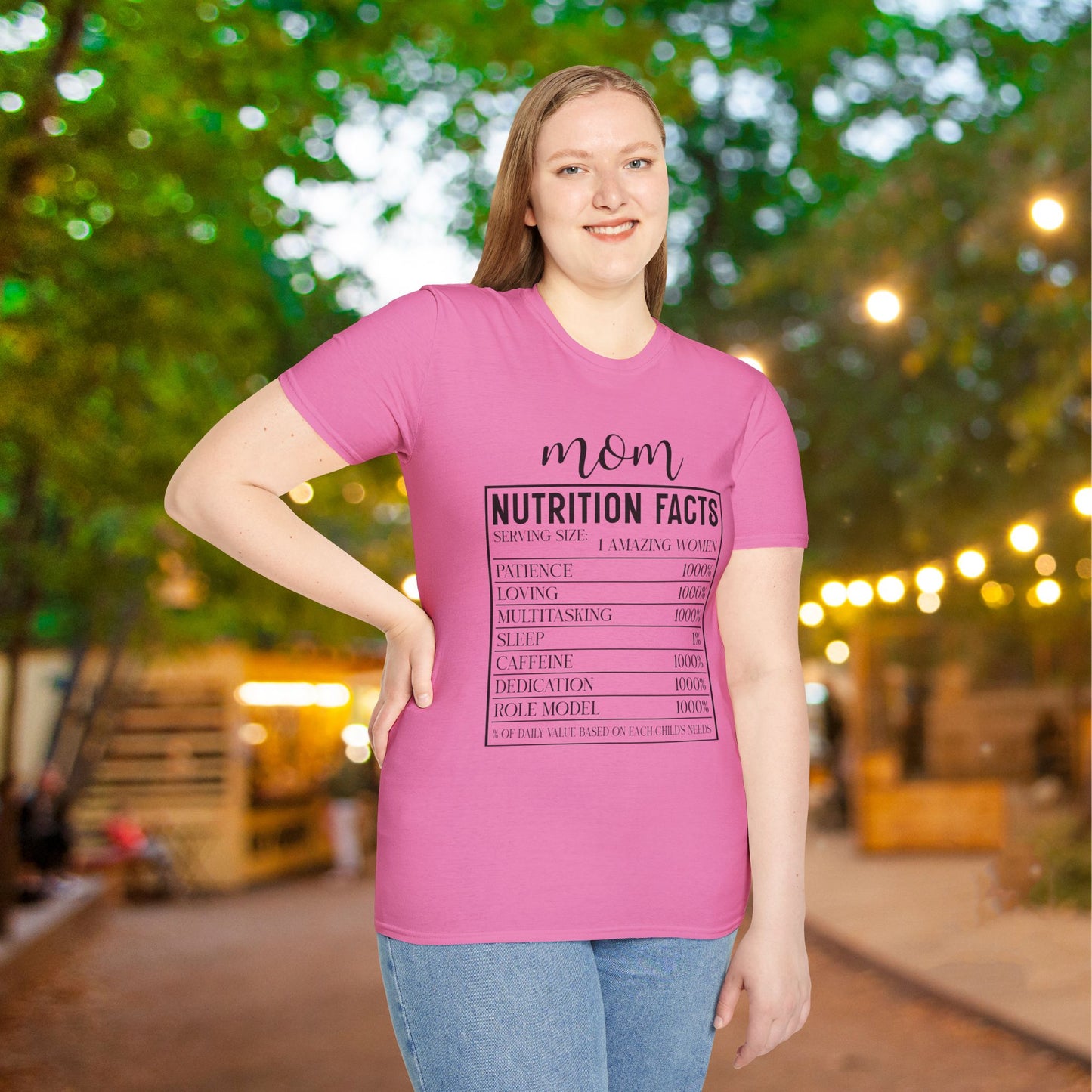 Mom Nutrition Facts Adult T-shirt
