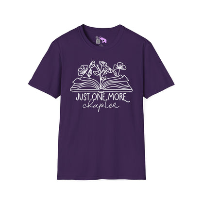 Just One More Chapter (Flowers and Open Book) Adult T-shirt