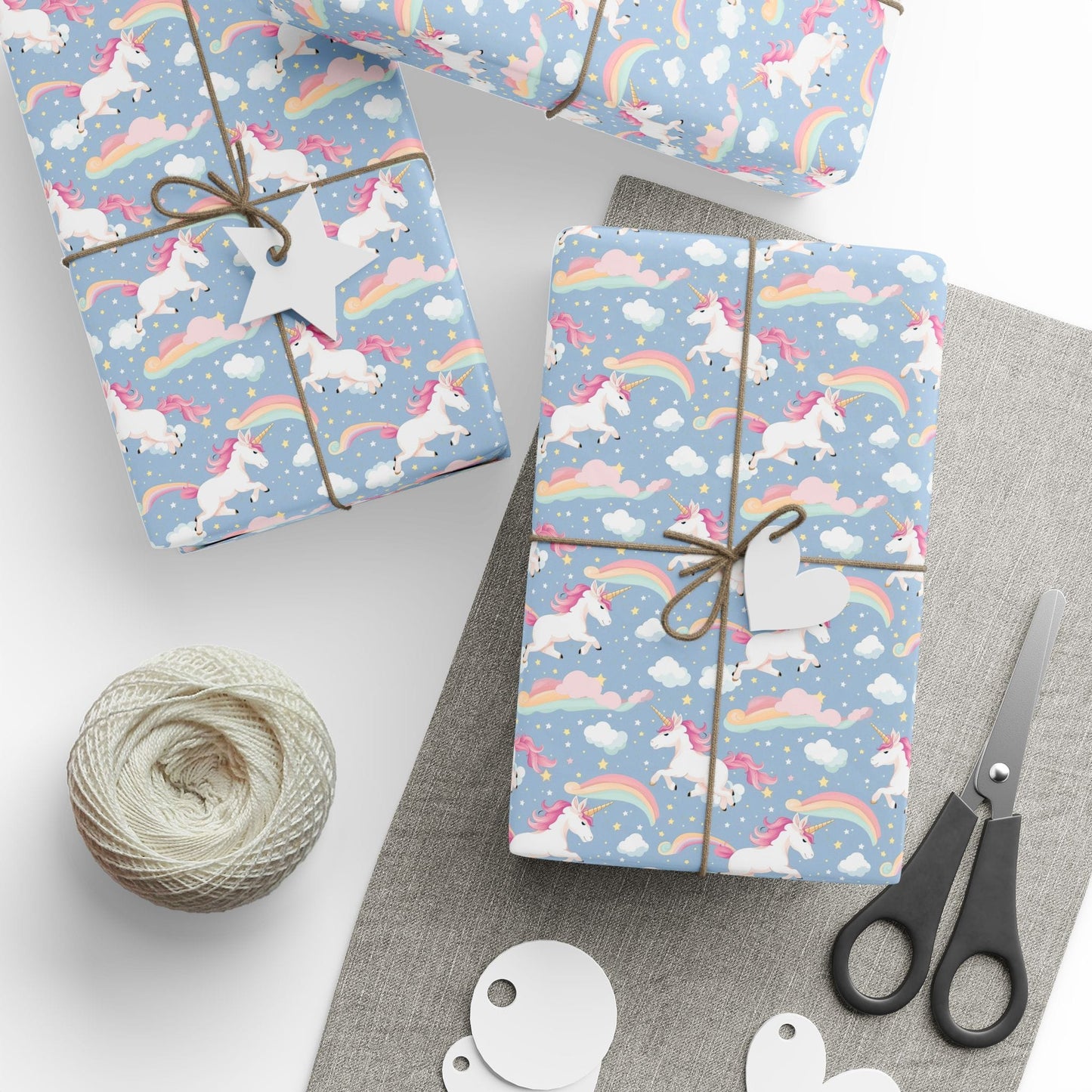 Snuggle Sky Unicorns Wrapping Paper