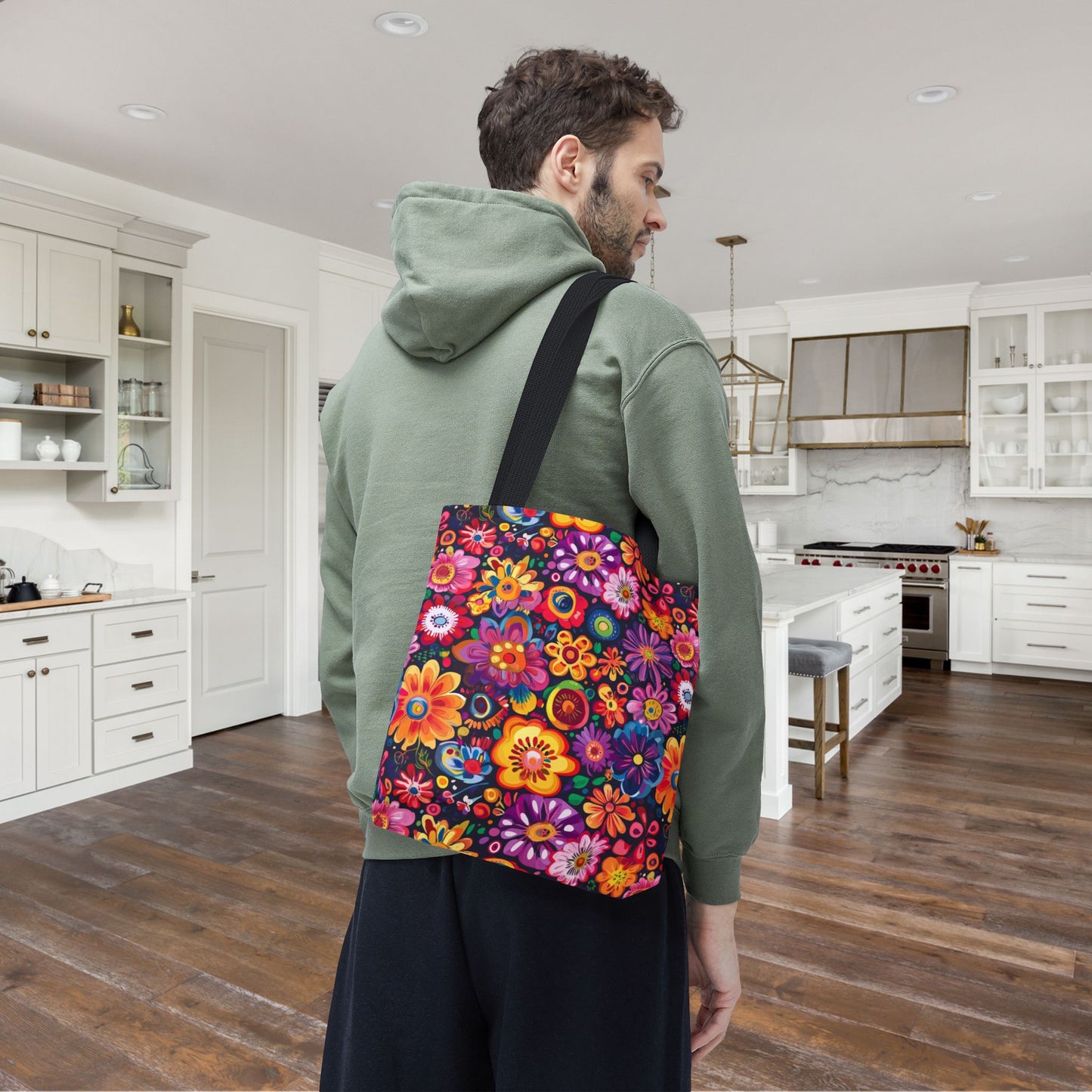 Floral Fiesta Canvas Tote Bag