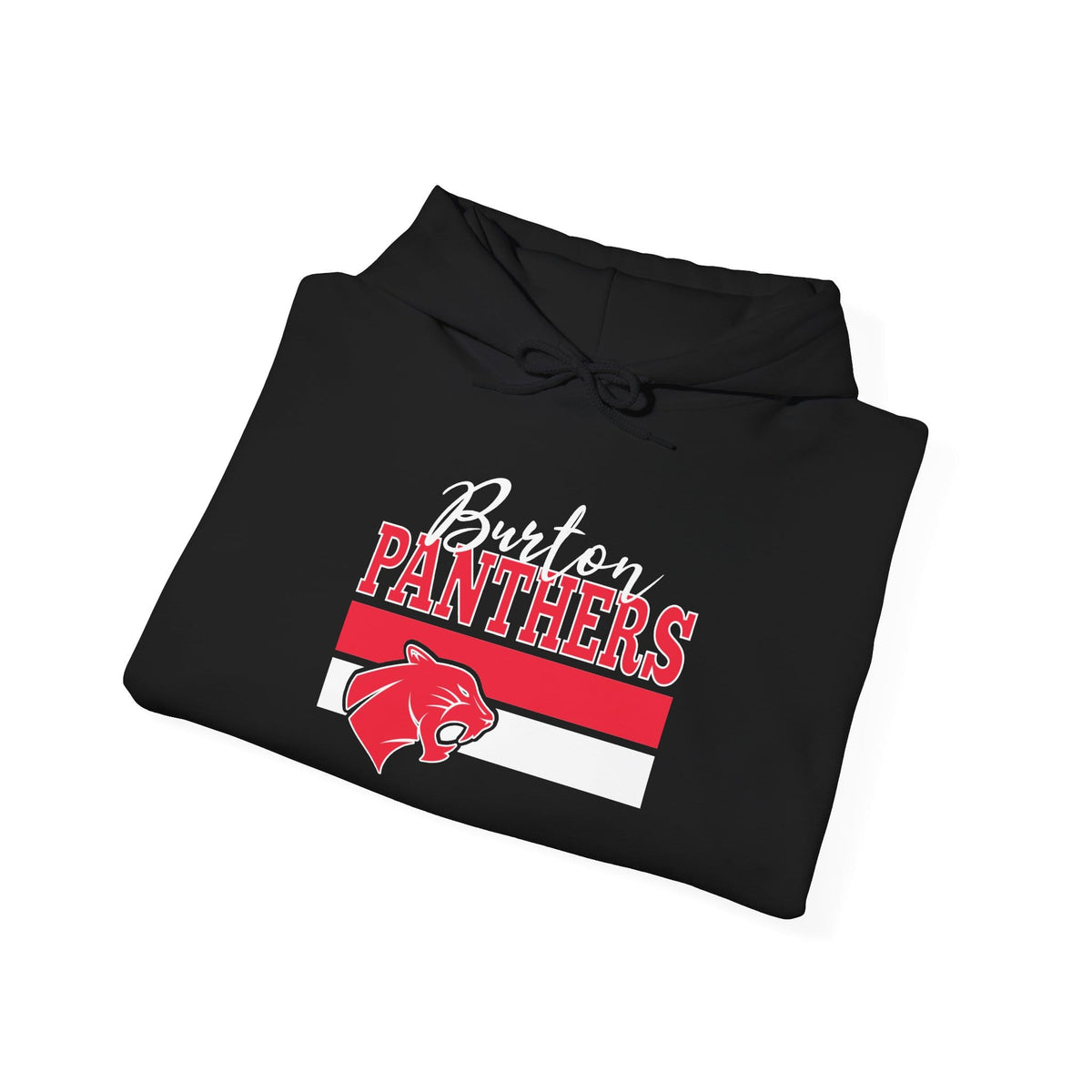 Burton Panthers w/Mascot & Stripes Adult Heavy Blend™ Hooded Sweatshirt