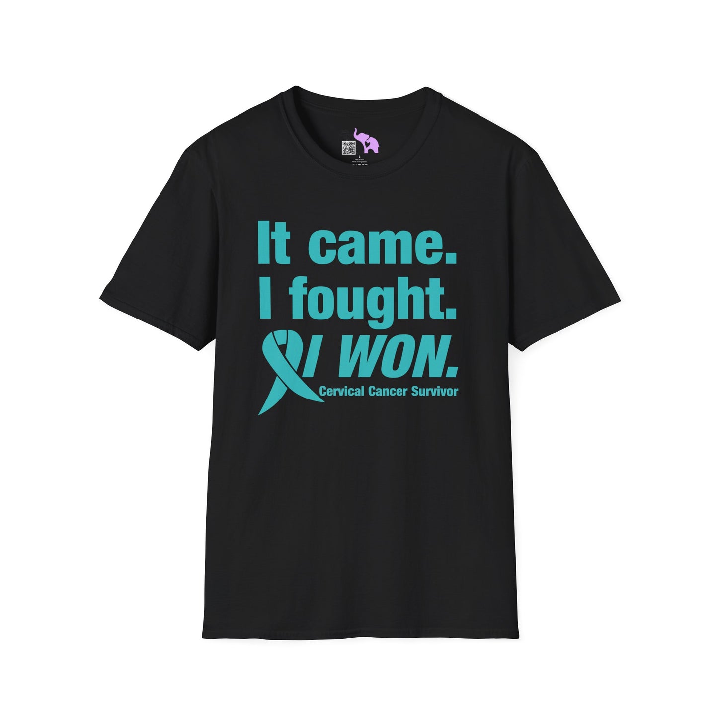 It Came I Fought I Won Cervical Cancer Survivor Adult T-shirt
