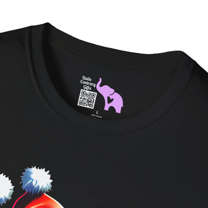 Christmas Kitten w/Gift Adult T-shirt