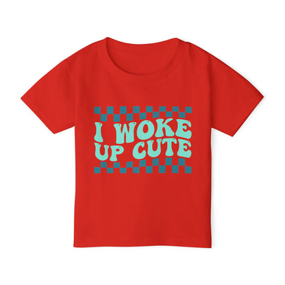 I Woke Up Cute Heavy Cotton™ Toddler T-shirt