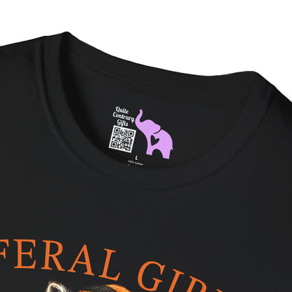 Feral Girl Halloween Racoon T-shirt