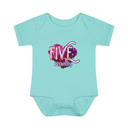 Stardust Baby Milestone Bodysuit-Five Months