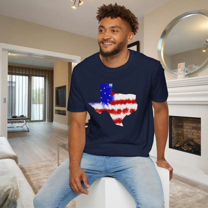 Texas American Tie Dye Flag Adult T-shirt