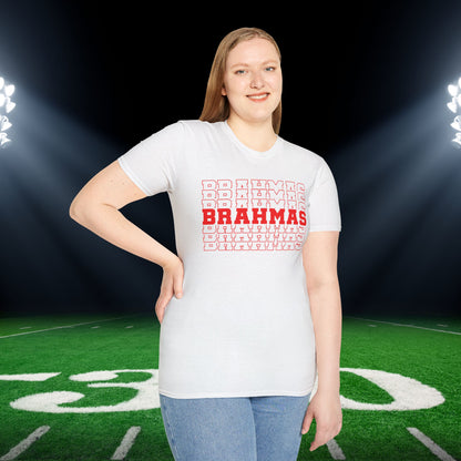 Brahmas (Stacked) Adult T-shirt