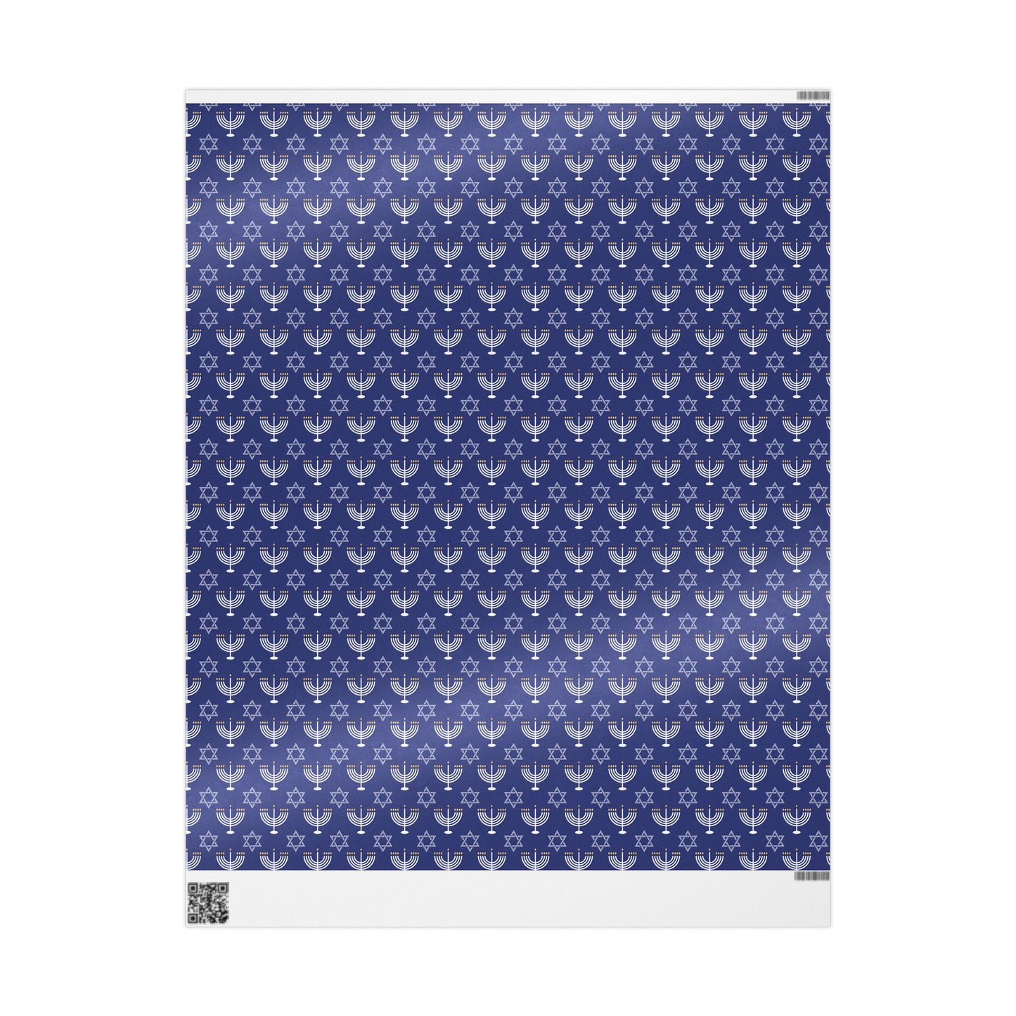 Menorah/Star of David (Blue) Hanukkah Wrapping Paper