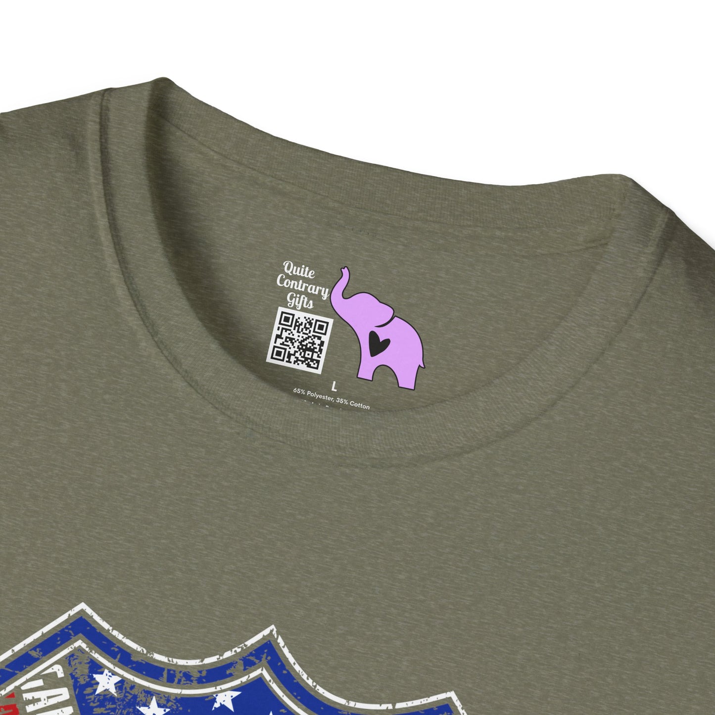 Badge-Shaped American Flag w/States Adult T-Shirt