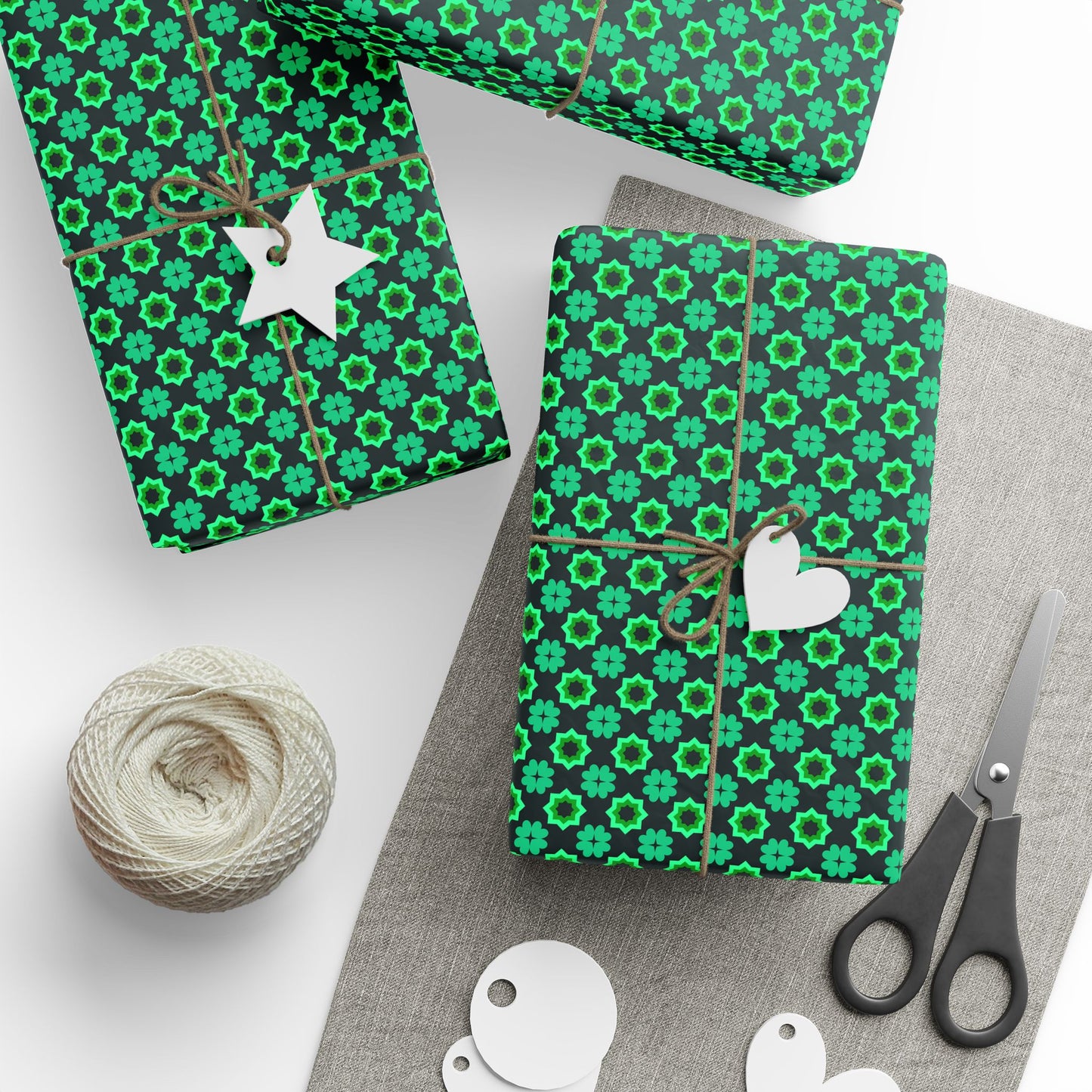 Clover Bloom Burst Wrapping Paper