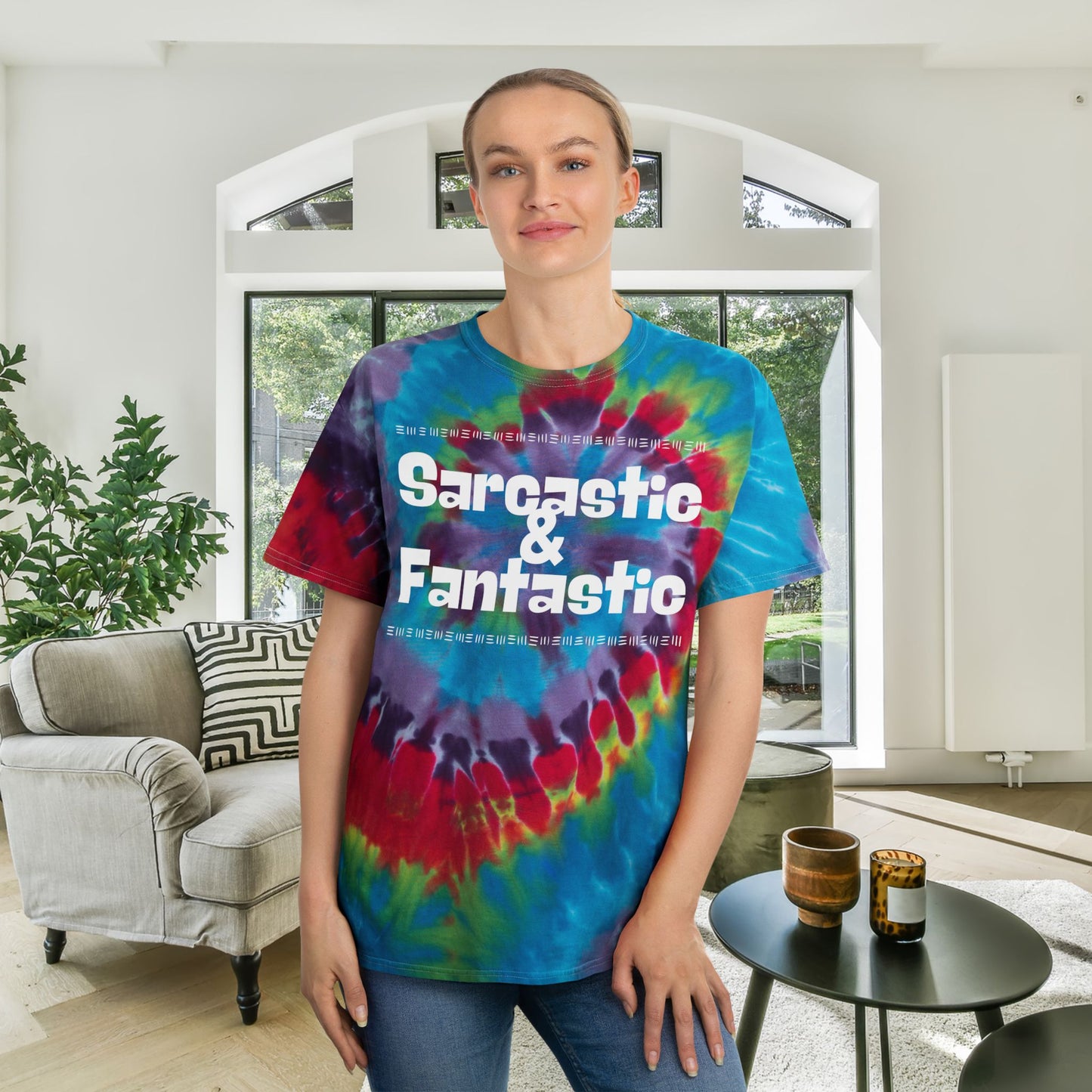 Sarcastic & Fantastic Spiral Tie-Dye Adult Tee