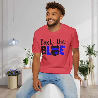 Back The Blue (Badge) Adult T-shirt