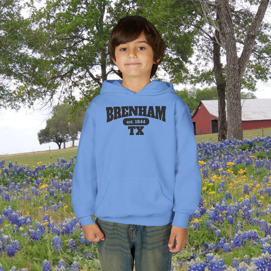 Brenham Tx Est. 1844 Youth Heavy Blend Hoodie