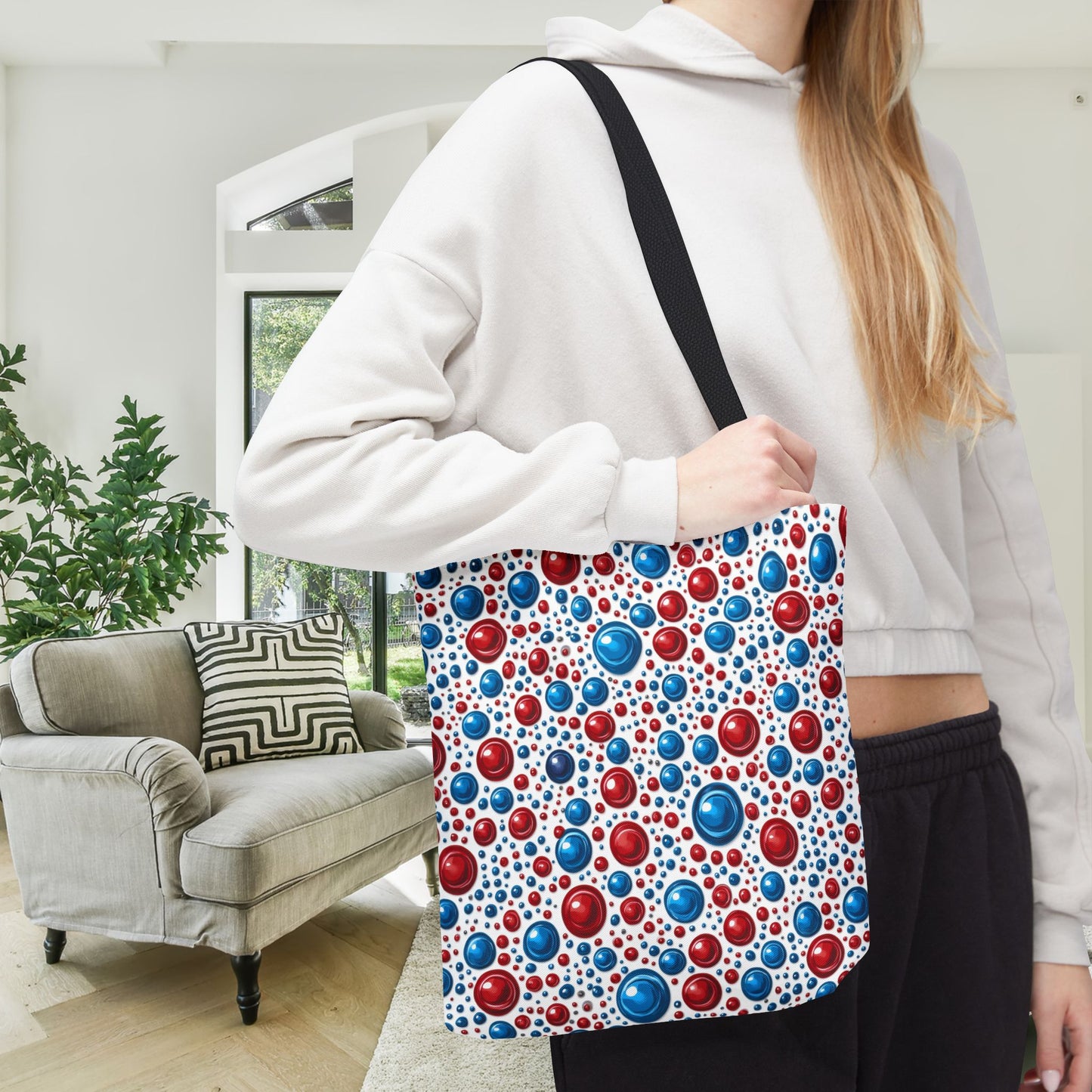 Freedom Dots Canvas Tote Bag