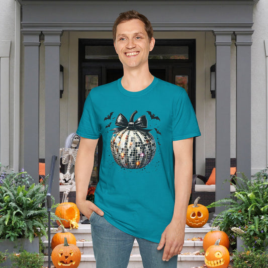 Silver Disco Pumpkin Adult T-shirt
