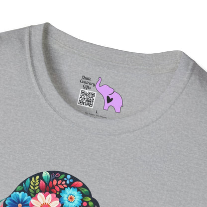 Flowery Mother & Child Adult T-shirt