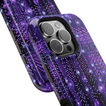 Purple Raindrops MagSafe® Compatible Tough Case for iPhone