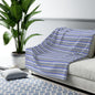 Sapphire Cairn Stripes Fleece Blanket