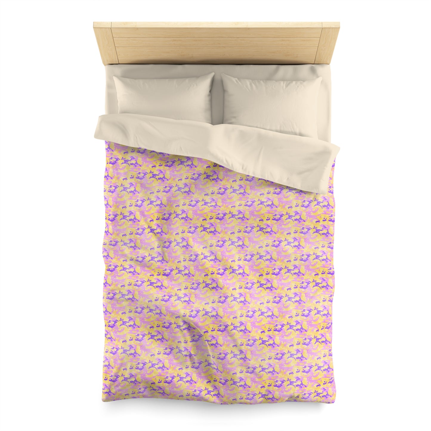 Peach Sorbet Camo Duvet Bedding Set