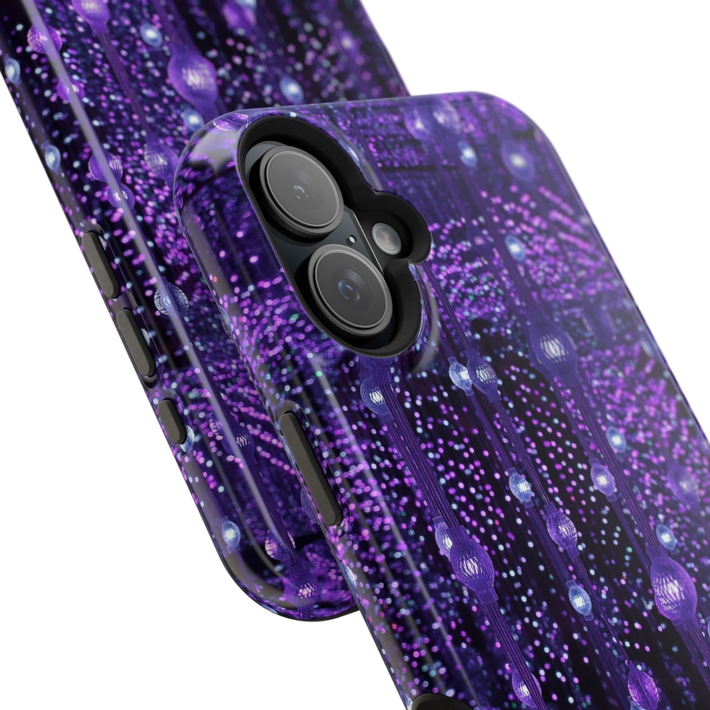 Purple Raindrops MagSafe® Compatible Tough Case for iPhone