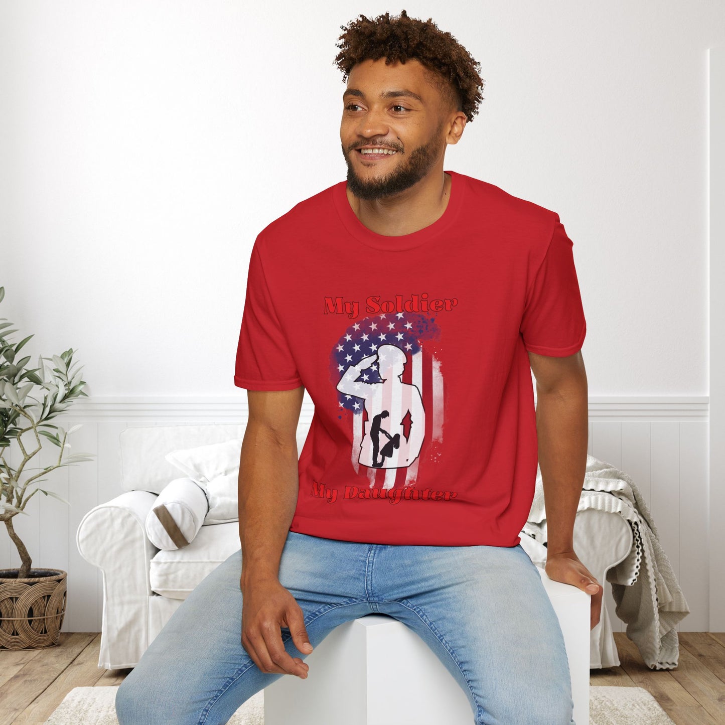 My Soldier My Daughter (Dad) Adult T-shirt