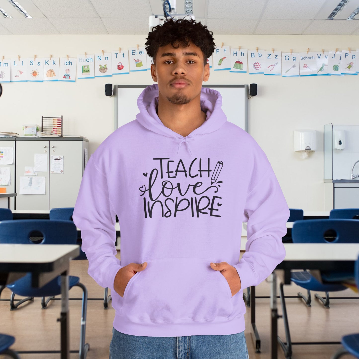 Teach Love Inspire Heavy Blend™ Hooded Sweatshirt