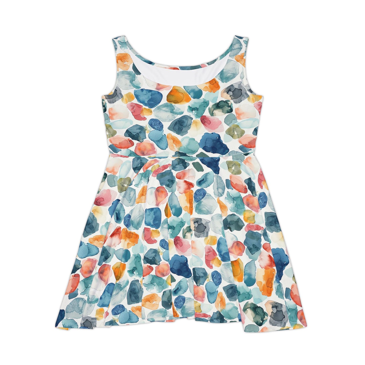 Watercolor Pebble Terrazzo Women's Skater Dress
