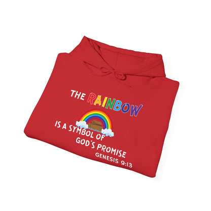 The Rainbow is a Symbol of God's Promise Heavy Blend™ Hooded Sweatshirt