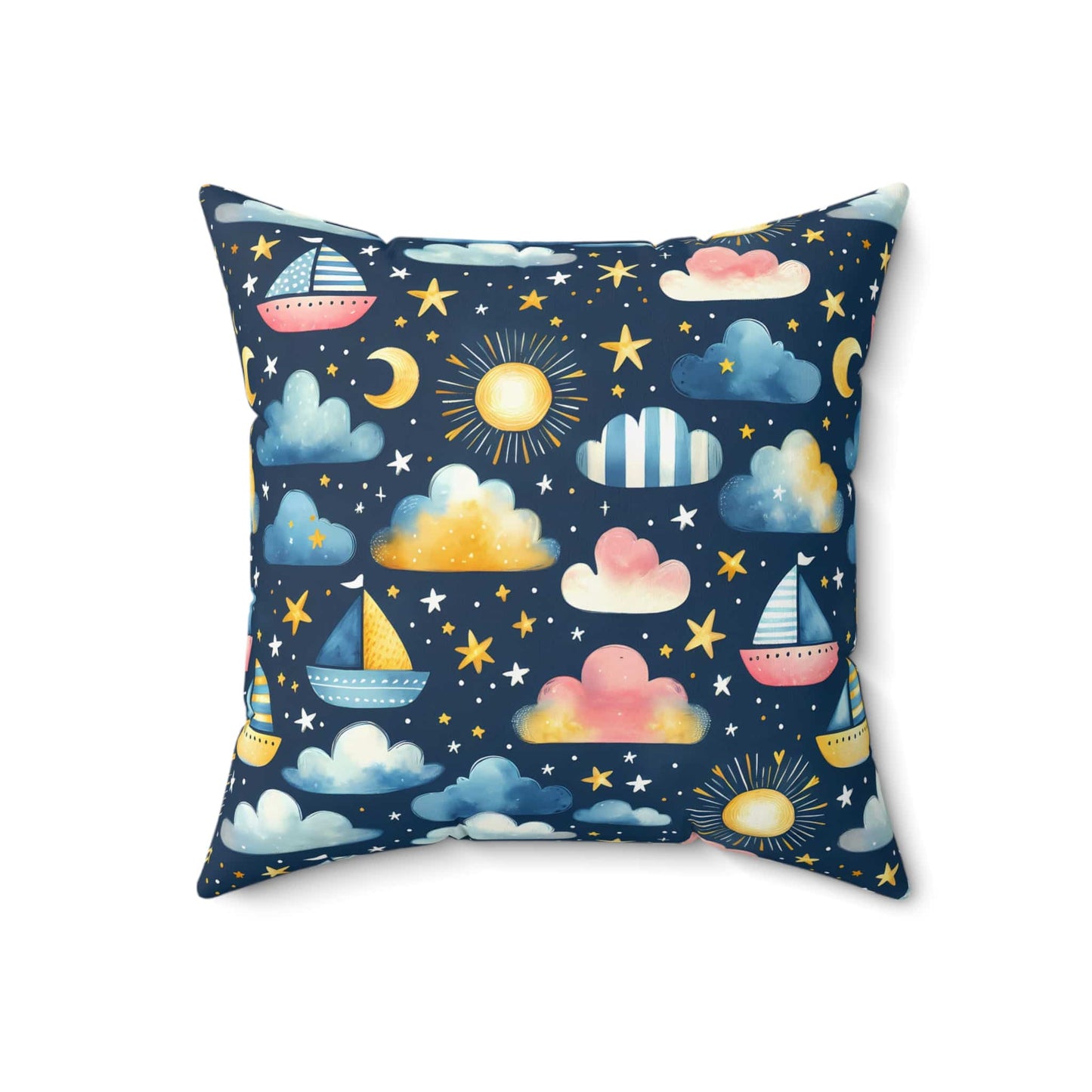 Night Sail Dreams Throw Pillow