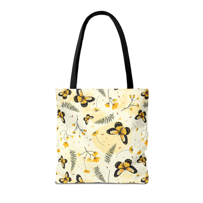 Sunlit Butterfly Bloom Canvas Tote Bag