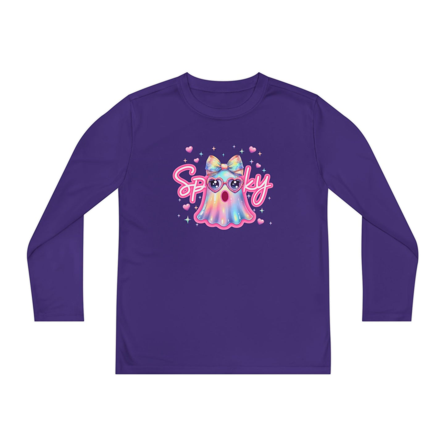 Spooky Pastel Ghost Youth Long Sleeve Tee
