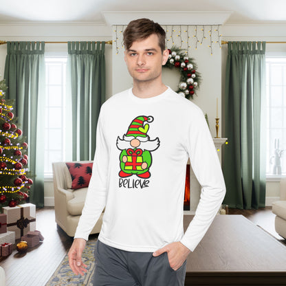 Believe Gnome Adult Long Sleeve Tee