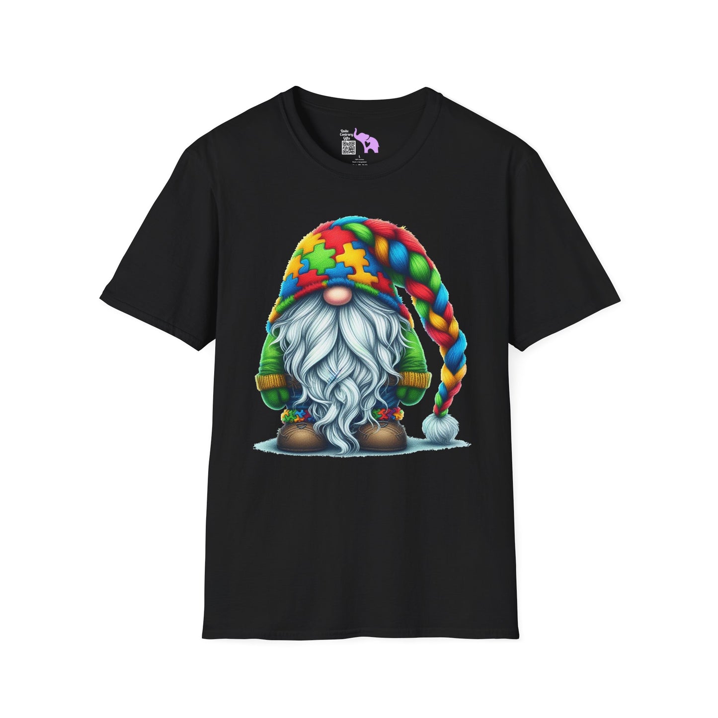 Autism Awarness Gnome Adult T-shirt