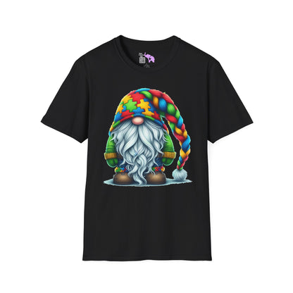 Autism Awarness Gnome Adult T-shirt