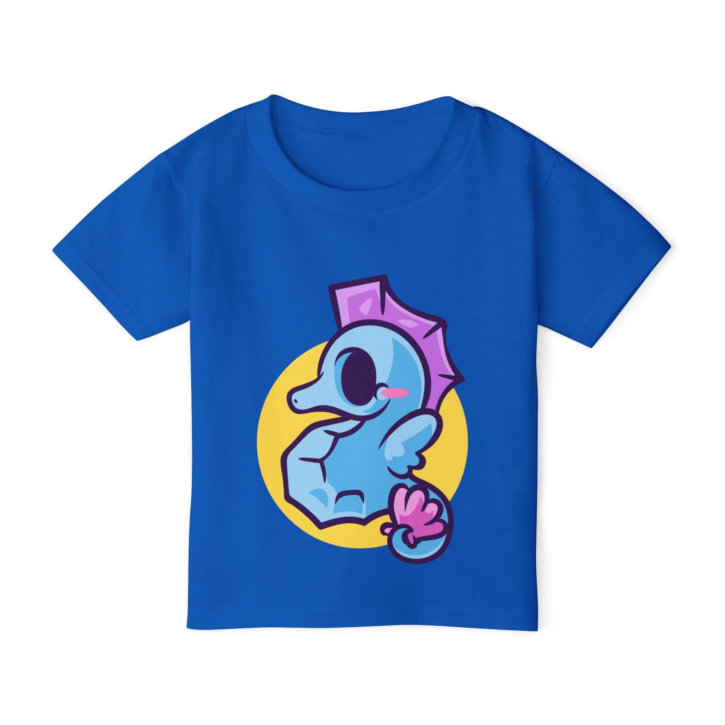 Cute Seahorse (Blue) Heavy Cotton™ Toddler T-shirt