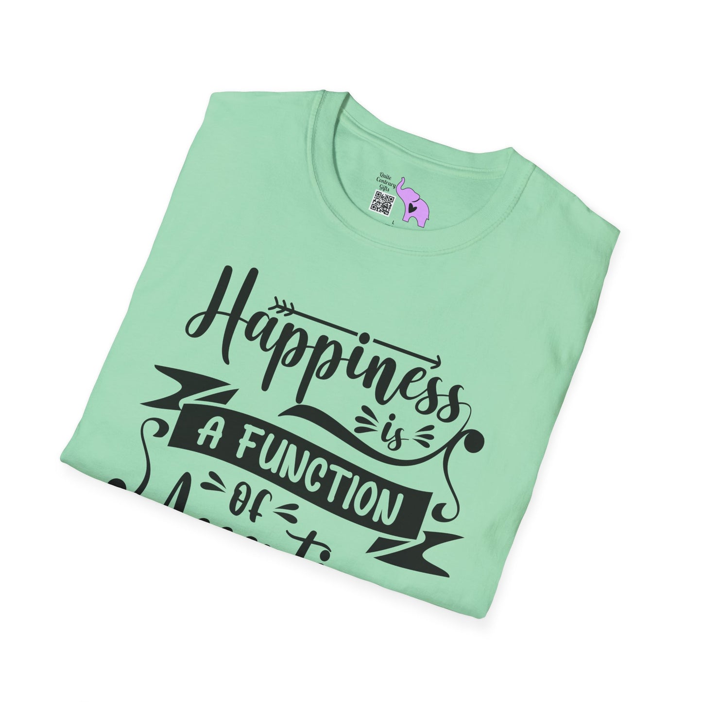 Happiness is a Function of Accepting What Is Adult T-shirt