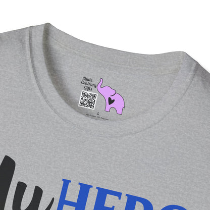 My Hero Wears A Badge Adult T-shirt