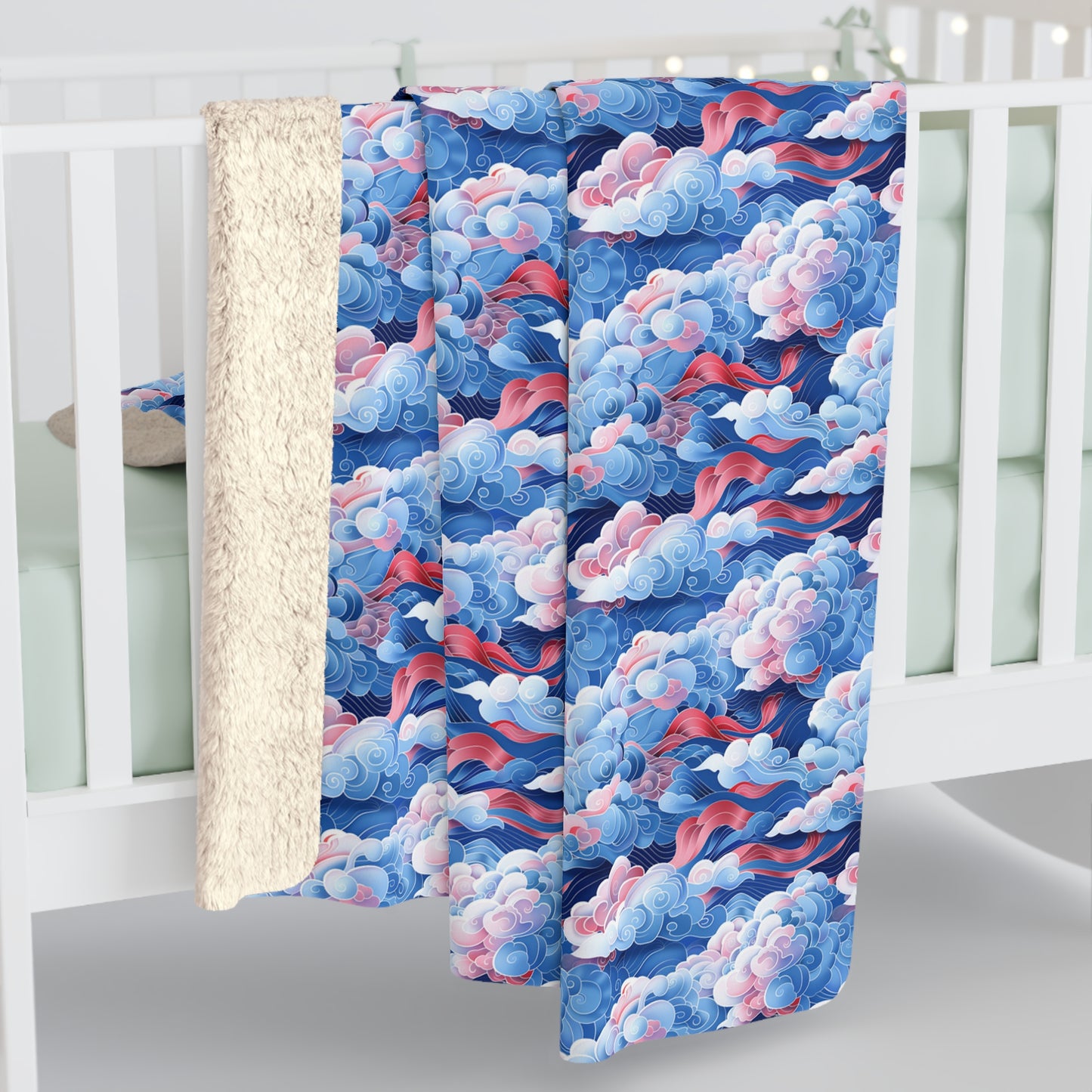 Azure Kumo Flow Fleece Blanket