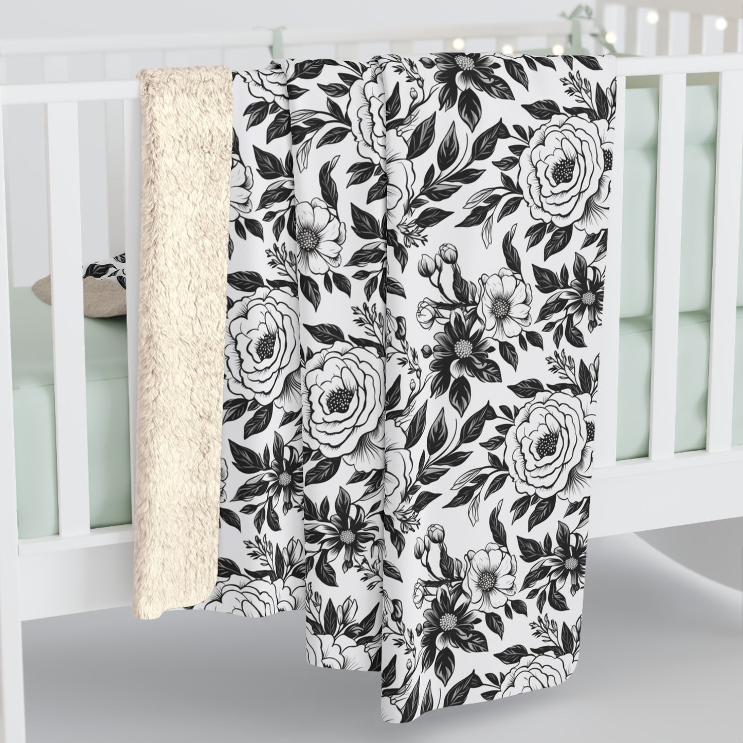 Whispering Blooms Fleece Blanket