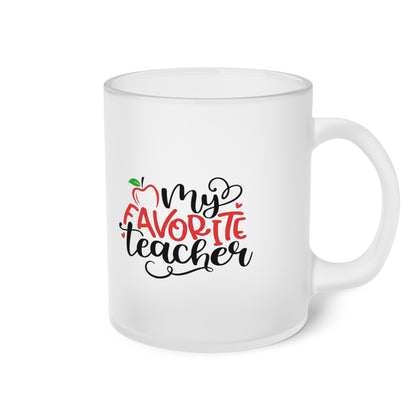 My Favorite Teacher Frosted Glass Mug