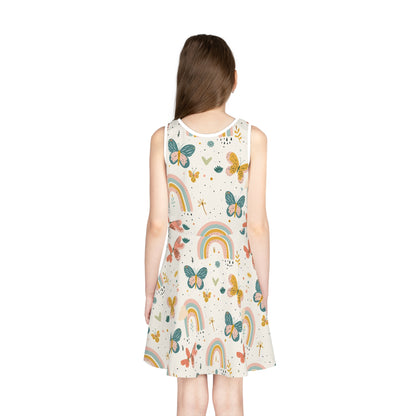Whispering Wings & Rainbows Girls' Sleeveless Sundress