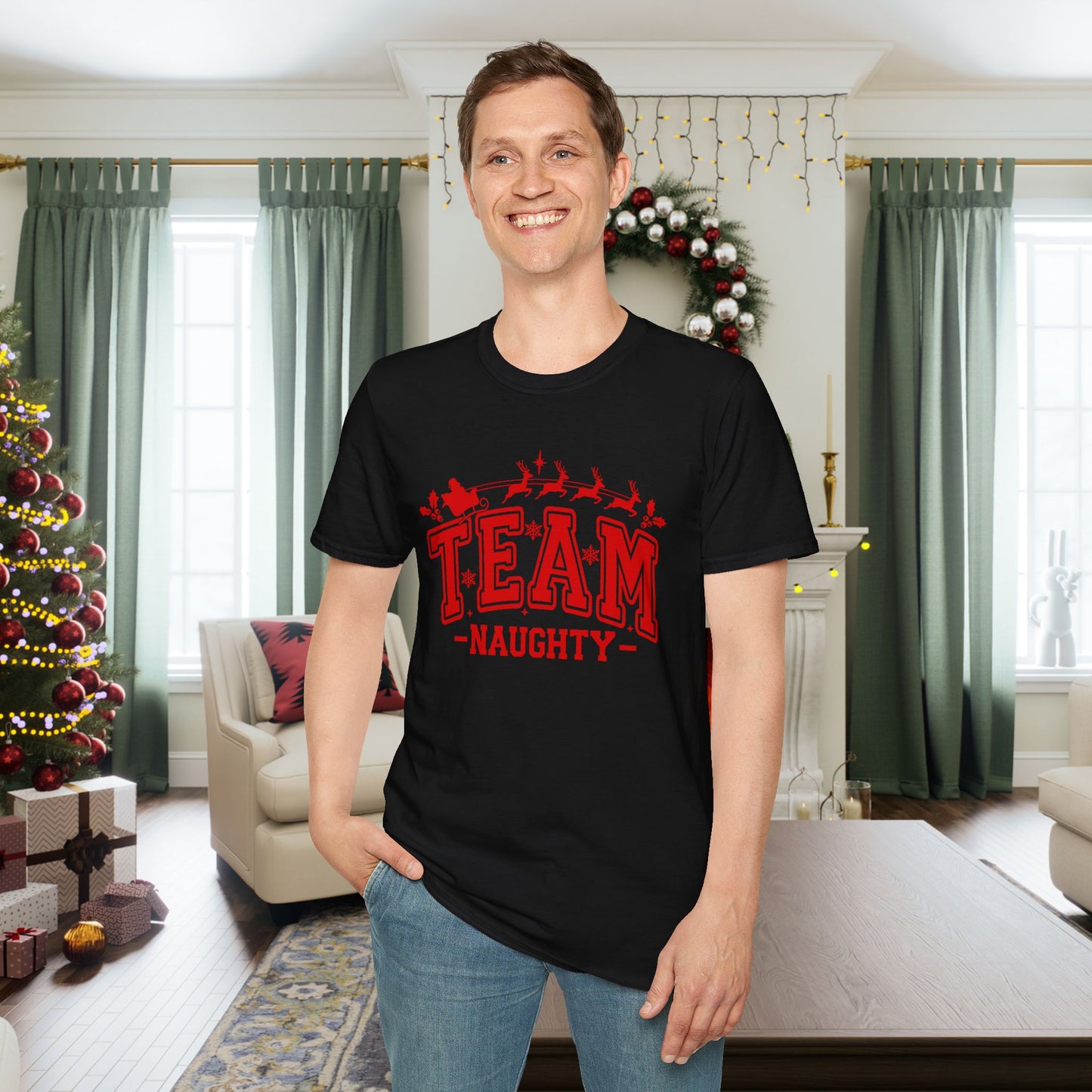 Team Naughty Adult T-shirt