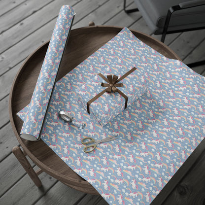 Snuggle Sky Unicorns Wrapping Paper