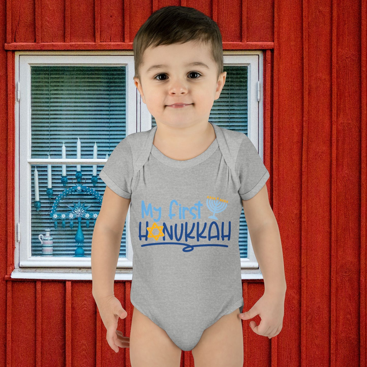 My First Hanukkah Infant Baby Rib Bodysuit